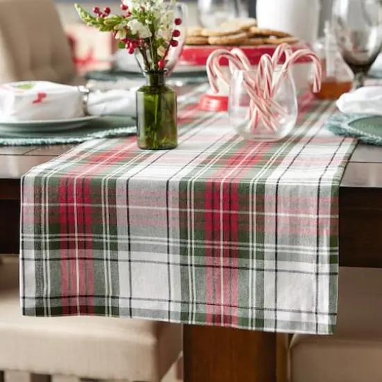 DII&reg; 72" Christmas Plaid Table Runner {7}