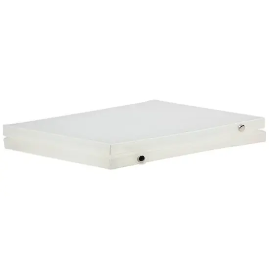 JAM Paper Clear Grid Plastic Two Pocket Portfolio with Snap Closure 11" x 13" {6}