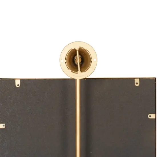 28" Rectangle Wood Wall Mirror Gold {7}