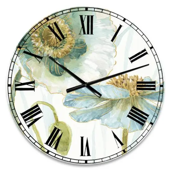 Designart 'My Greenhouse Cottage Flowers Ii Traditional Wall Clock {1}