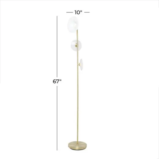 Gold Iron Modern Floor Lamp, 67" x 10" x 10" {9}