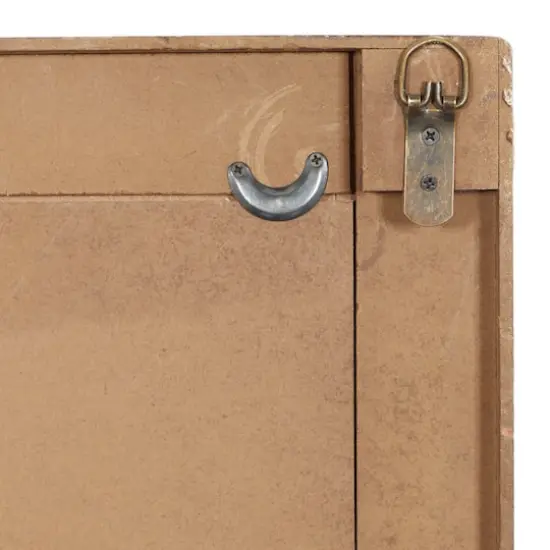 White Vintage Wood Wall Clock, 36" x 27" {7}