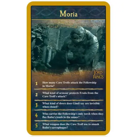 Top Trumps Lord of the Rings Quiz {8}