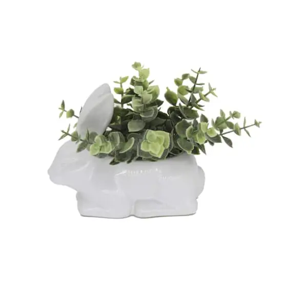 Flora Bunda&reg; 7" Eucalyptus in Ceramic Bunny {1}