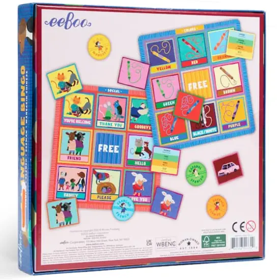 eeBoo Spanish, French, German & Mandarin Chinese 4 Language Bingo {5}