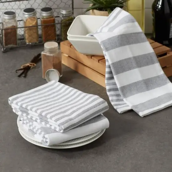 DII&reg; Mineral Nautical Stripe Terry Dishtowels, 3ct. {9}