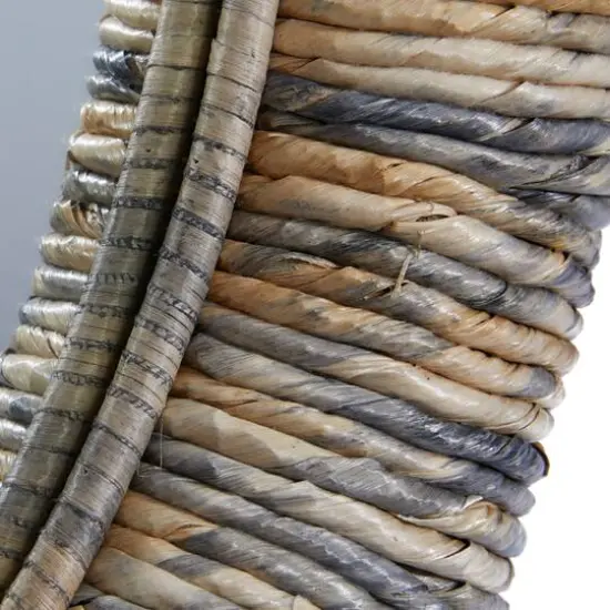 35" Gray Temper Border Coastal Style Round Wall Mirror {5}