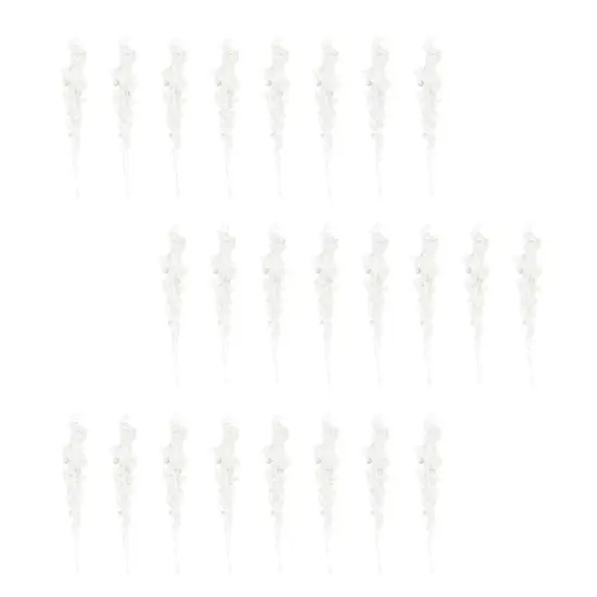 10.25" Glittered Icicle Drop Ornaments, 24ct. {1}