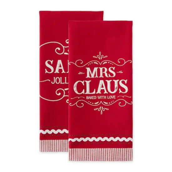 DII&reg; Mr & Mrs Claus Dishtowel Set {5}