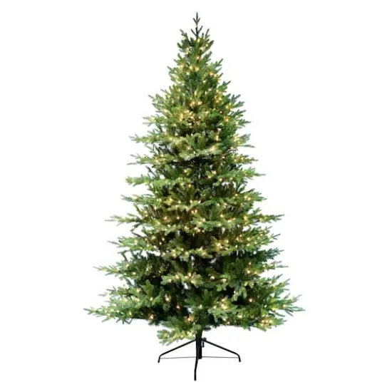 6.5ft. Pre-Lit Balsam Artificial Fir Christmas Tree, Clear LED Lights {1}