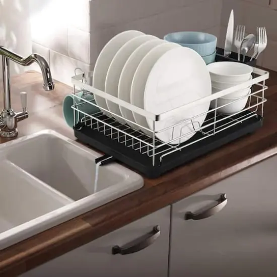 NEX&trade; 15" Stainless Metal Dish Drying Rack {6}