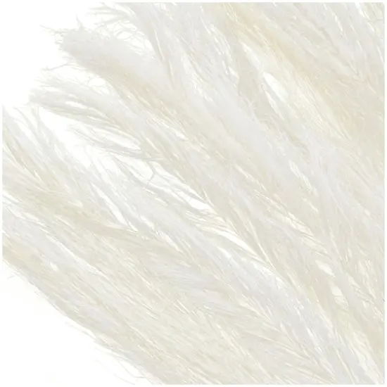 35" Natural Dried Palm Leaf Bundle with Feather-Inspired Stems White {5}