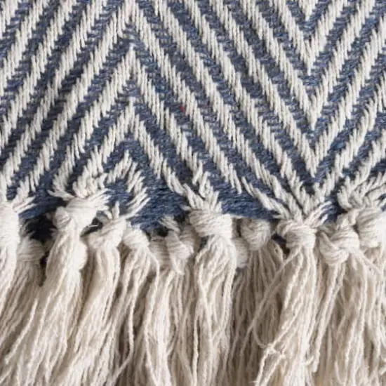 DII&reg; French Blue Urban Chevron Throw {3}