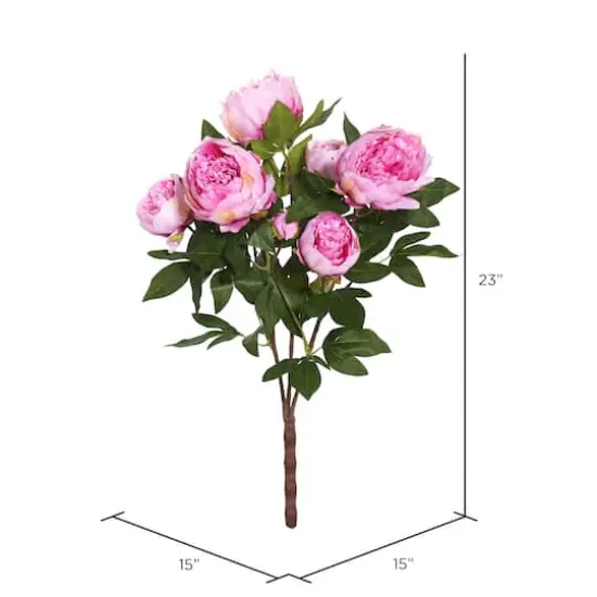 Artificial Cerise Peony Bush {6}