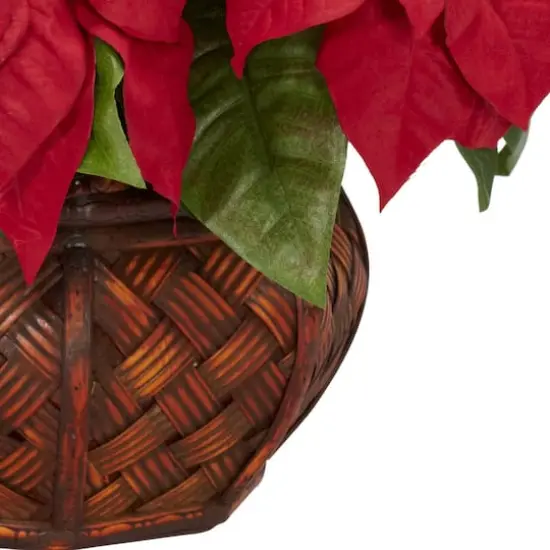 22" Potted Poinsettia with Decorative Planter {4}