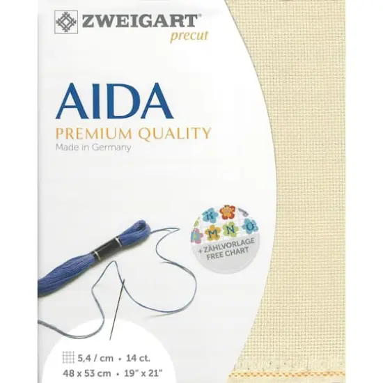 Zweigart&reg; Stern-Aida 14 Count Pre-Cut Fabric Platinum {1}