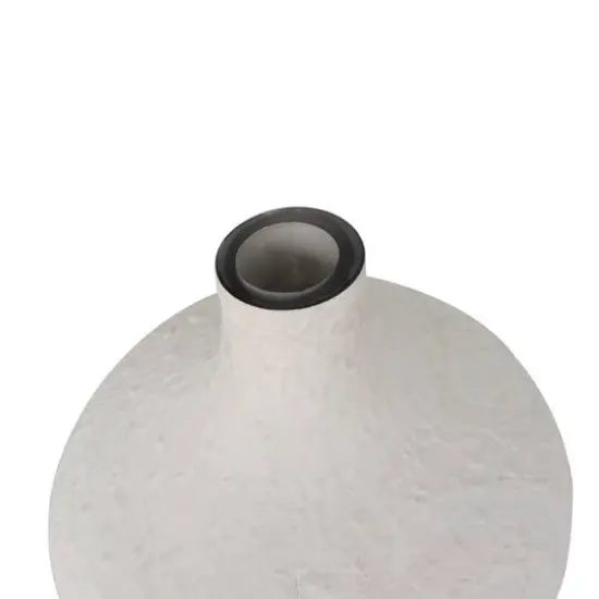 White Glass Textured Vase Set {8}