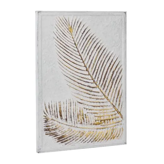 31" Gold Contemporary Feather Wall D&eacute;cor {3}