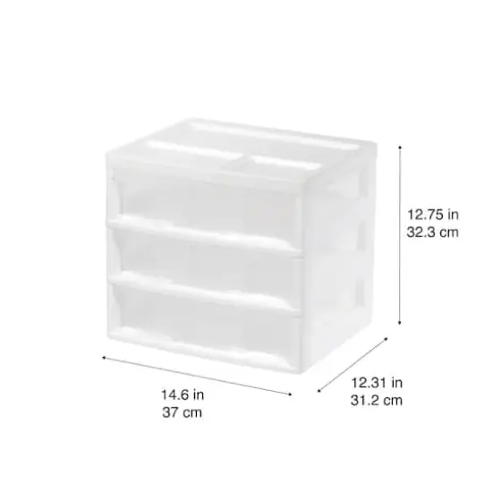IRIS 13" Clear Tabletop Storage Drawers {5}
