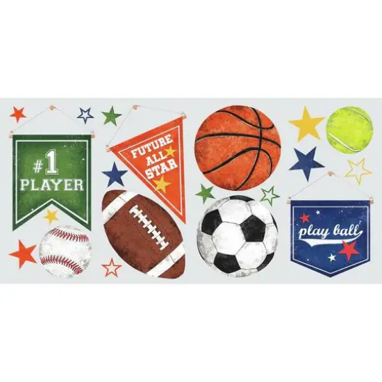 RoomMates Sports Balls Peel & Stick Wall Decals {3}