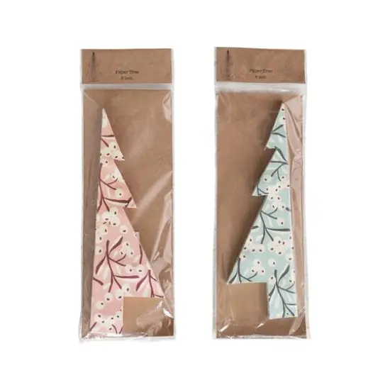 Hello Honey&reg; 9" Orange & Blue Printed Paper Folding Honeycomb Tree Set with Berry Pattern {4}