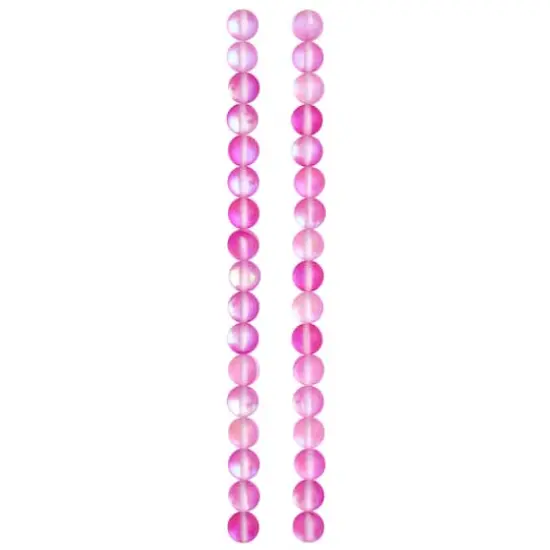 Matte Pink Synthetic Opal Glass Round Beads, 8mm by Bead Landing™ {4}