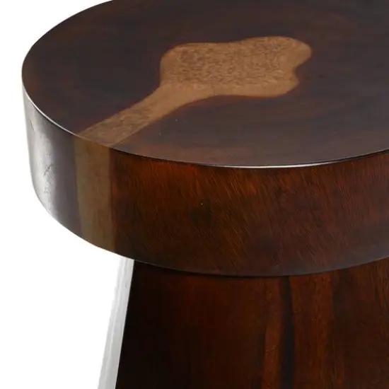 Brown Wood Contemporary Accent Table, 20" x 16" x 16" {5}