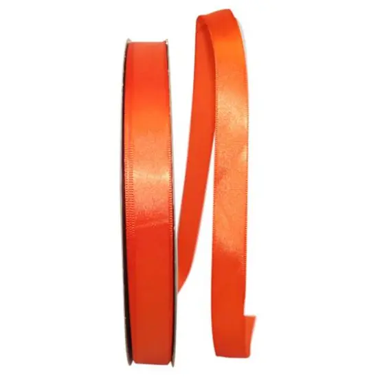 JAM Paper 5/8" x 100yd. Satin Single Face Ribbon Orange {1}