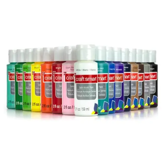 16 Color Satin Acrylic Paint Value Pack by Craft Smart&reg; {1}