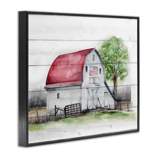 Stupell Industries Rustic Americana Barn Framed Giclee Art Black {4}