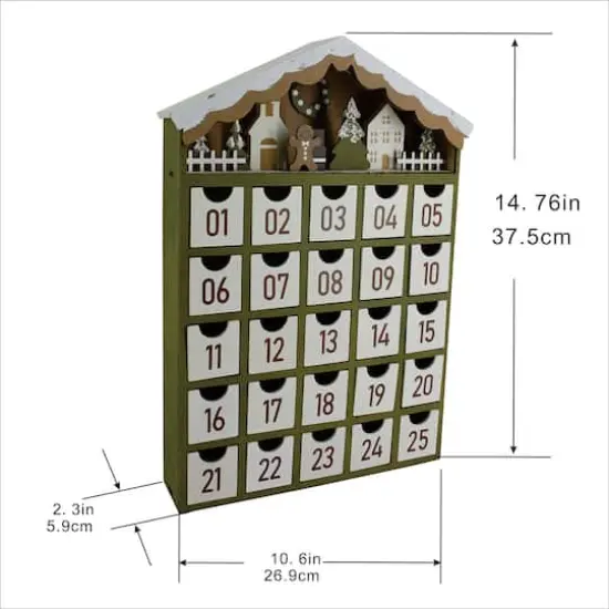 14.75" Gingerbread Advent Calendar by Ashland&reg; {5}