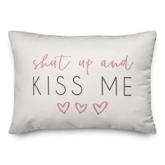 Shut Up and Kiss Me Throw Pillow {1}