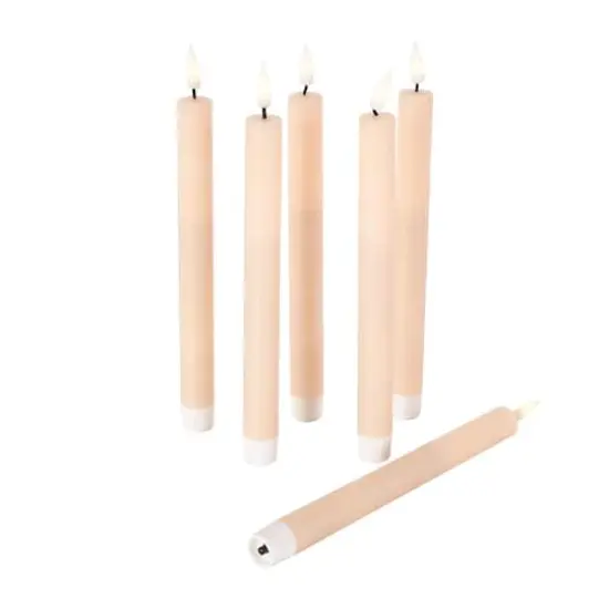 10" Flameless Wax Candles with Remote Control, 6ct. Pink {4}