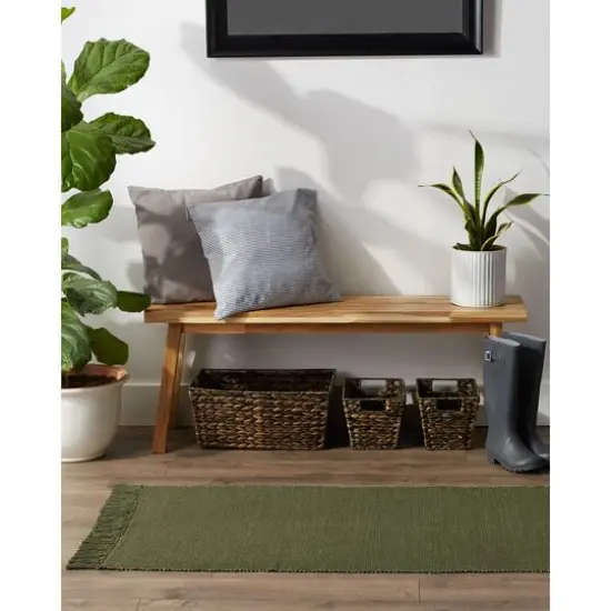 DII&reg; 2-Tone Ribbed Rug, 2.5ft. x 6ft. Sage/Off White {7}