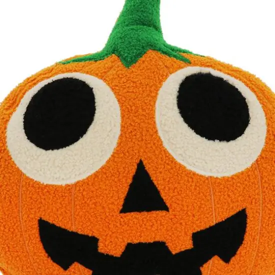16" Silly Orange Pumpkin Face Pillow by Ashland&reg; {4}