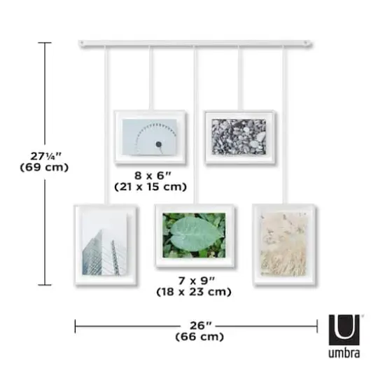 Umbra White Exhibit Gallery Picture Frame Set {6}
