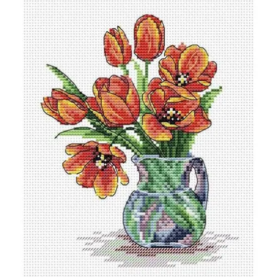 Mp Studia Spring Tulips Cross Stitch Kit {3}