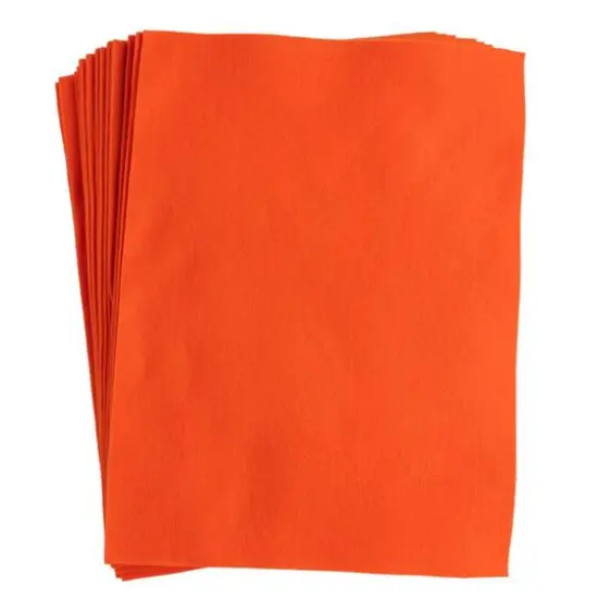 John Bead9" x 12" Acrylic Craft Felt Sheets, 25ct. Orange {1}