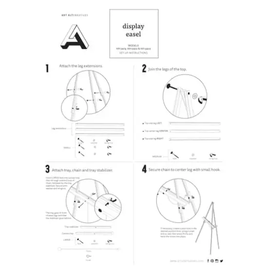 Art Alternatives Stained Wood Display Easel {7}