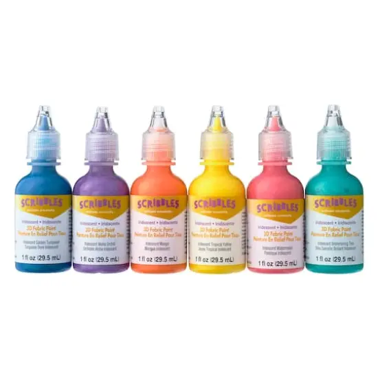 Scribbles&reg; Iridescent 3D Fabric Paint Set {4}