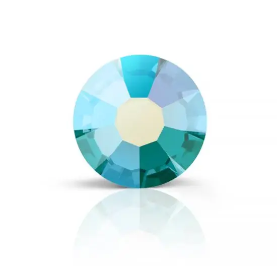 Preciosa MAXIMA SS16 Aurora Borealis Flatback Czech Crystals, 144ct. Blue Zircon AB {1}