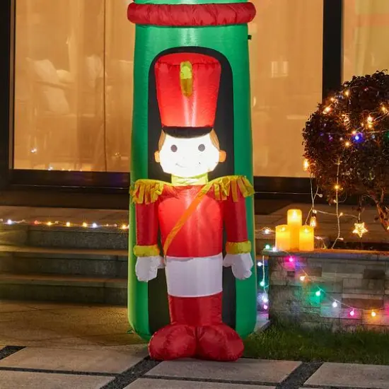 Glitzhome&reg; 10ft. Inflatable Arch Gate & Guards With Lights {4}