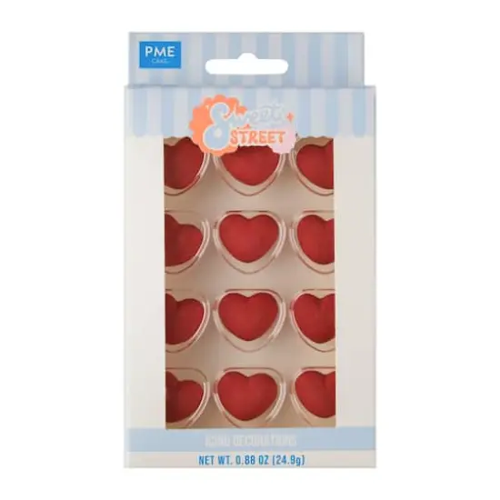 PME Cake Sweet Street&reg; Red Hearts Icing Decorations {3}