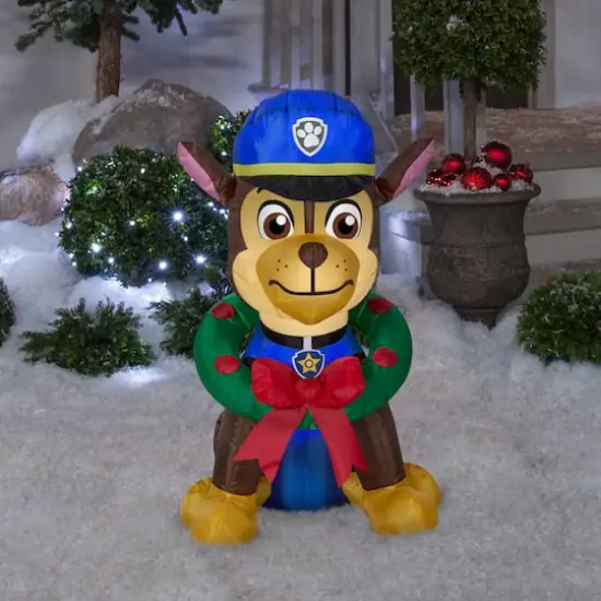 3ft. Airblown&reg; Inflatable Christmas Nick Jr.&trade; Paw Patrol Chase with Wreath {3}