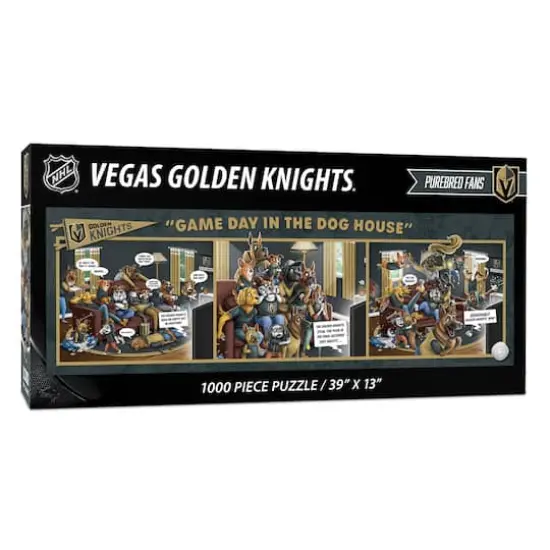 NHL Game Day in the Dog House 1,000 Piece Puzzle Vegas Golden Knights {1}