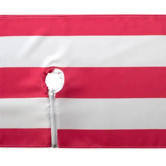 Coral Cabana Stripe Outdoor Table Runner With Zipper 14" x 72" {4}