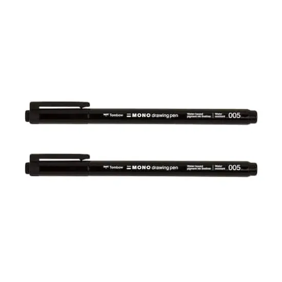 Tombow MONO 005 Black Drawing Pens, 2ct. {4}