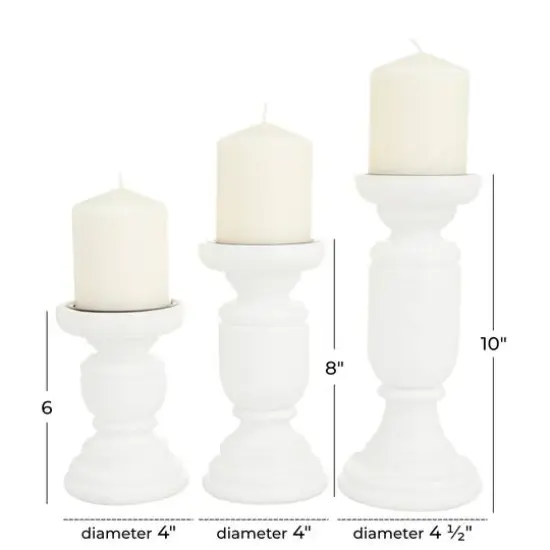 White French Country Candle Holder Set {6}