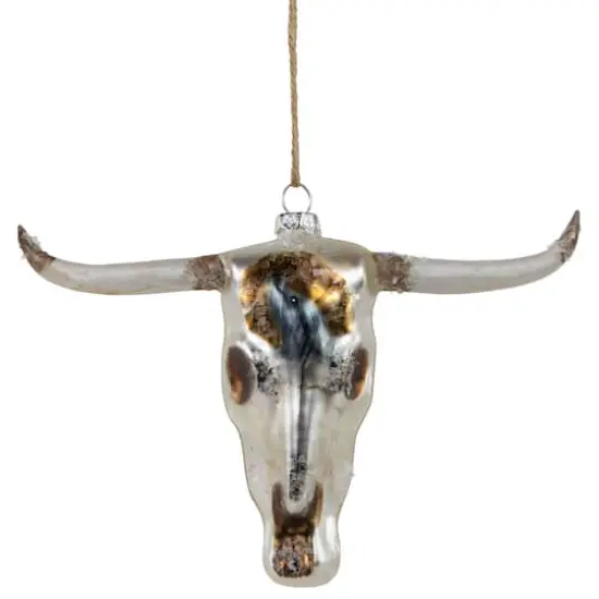 Longhorn Glass Christmas Ornament {1}