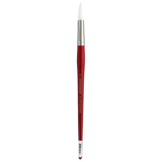 Connoisseur&reg; White Taklon All Media Long Handle Round Brush {1}